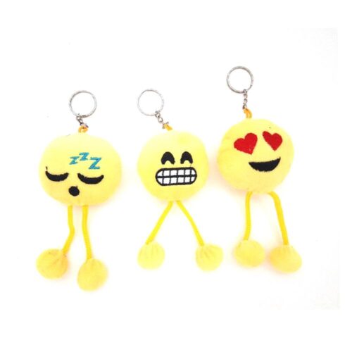 Pack of 3_Smiley With Leg Keychain (Color: Assorted)