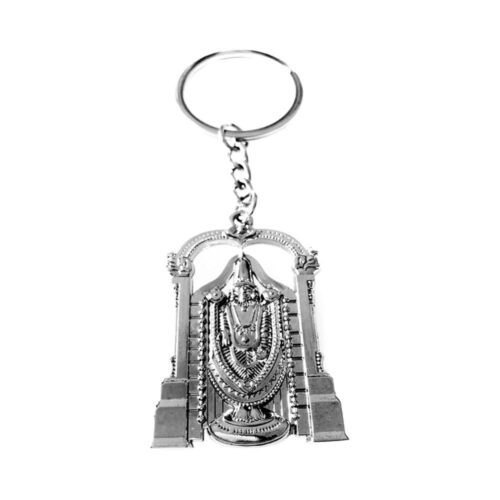 Lord Venkateshwara Copper metal and Silver key Chain (Color: Assorted)