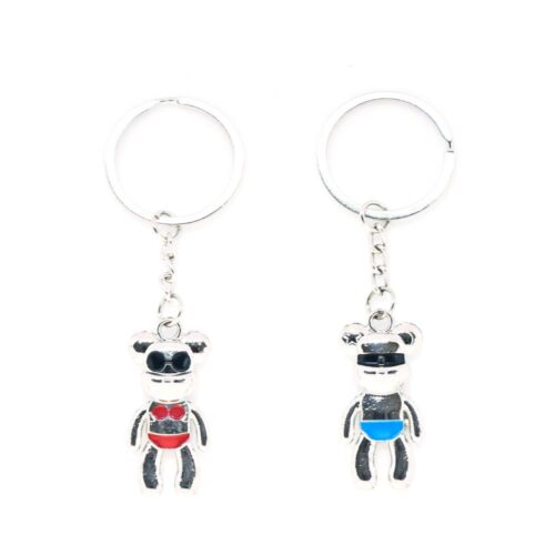 Robotic Couple Metal Keychain (Color: Assorted)