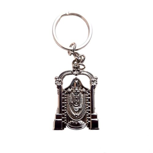 Lord Venkateshwara Copper metal and Silver key Chain (Color: Assorted)