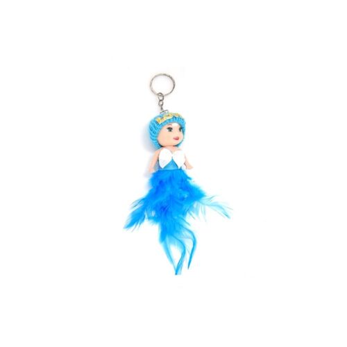 Pack of 5_Feather Doll Keychain (Color: Assorted)