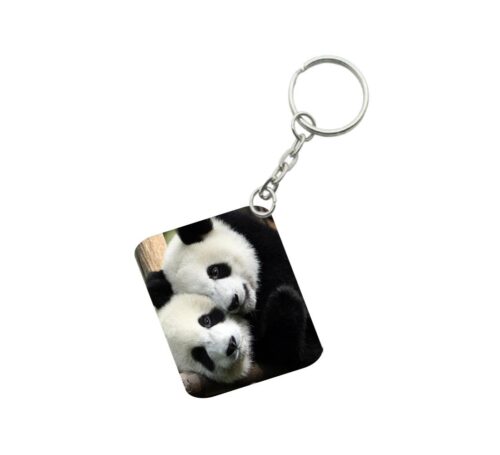 Pack Of 3_ Panta One Side Printed Rectangle Designer Keychain (White)