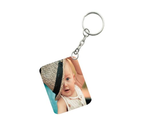 Pack Of 3_ Baby With Cap One Side Printed Rectangle Designer Keychain (Musterd)