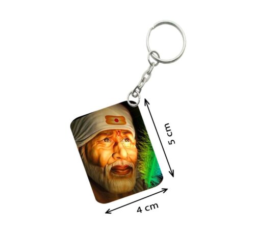 Pack Of 3_ Sairam One Side Printed Rectangle Designer Keychain (Multi Color)