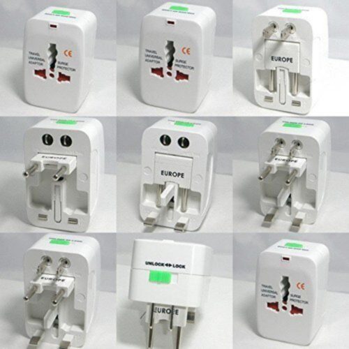 Universal Travel Adapter with 125V 6A, 250V Surge_Spike Protected Electrical Plug White (White) - Image 3