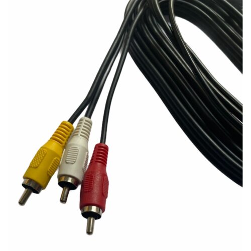 3RCA Male to 3RCA Male Audio Video Cable 3 Yards Compatible for TV, LCD, LED, DTH, DVD, VCR (Black) - Image 3