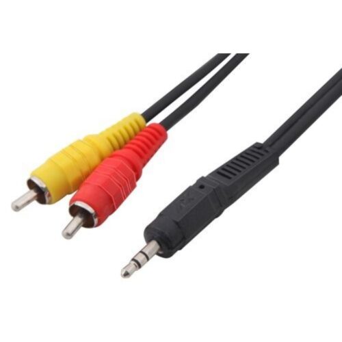 3.5mm Stereo Audio Male to 2RCA Male EP to 2RCA 1.5 Yards Connects Mobile and Home Theatre (Black)