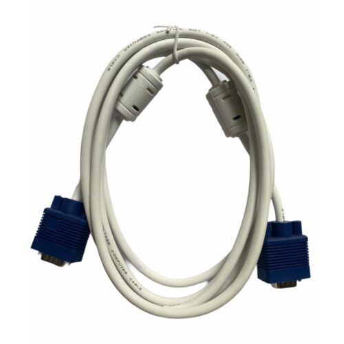 VGA Cable Male to Male 3 Yards Supports PC, Monitor, TV, LCD_LED, Plasma, Projector, TFT (White)