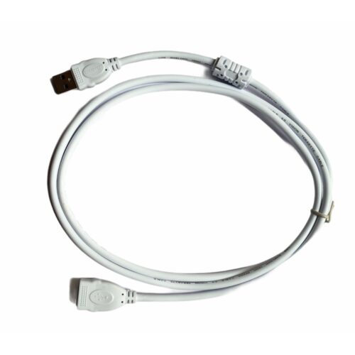 USB Male to Female Extension Cable 1.5 Yards Supports LCD, LED, TV USB Ports Connects Printer, PC, External Hard Drive (White)